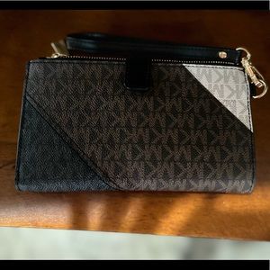 Michael Kors Adele Logo Tri-Color Wallet